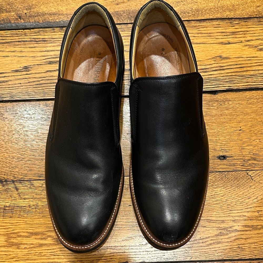 SAMUEL HUBBARD MEN'S BLACK FREQUENT TRAVELER LOAFER SIZE 13 MEDIUM WIDTH